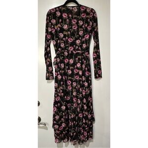 White House Black Market Black floral dress